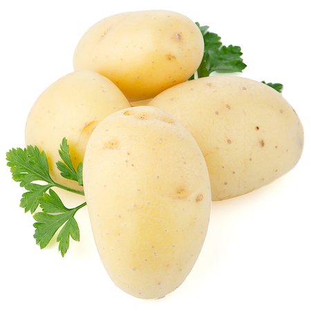 simsearch:622-07841105,k - New potatoes and green parsley isolated on white background close up. Stock Photo - Budget Royalty-Free & Subscription, Code: 400-07091503