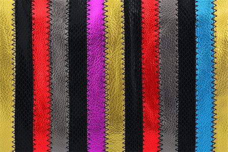 Bright background from strips of leather. six colors. Stockbilder - Microstock & Abonnement, Bildnummer: 400-07091572