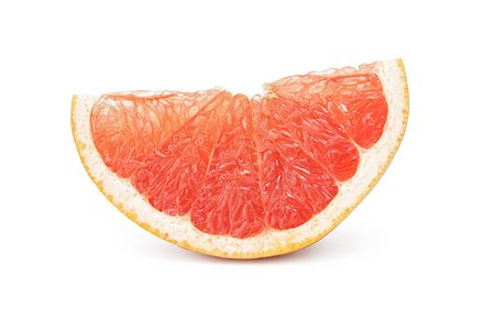 slice of ripe orange grapefruit, isolated on white background Stock Photo - Budget Royalty-Free & Subscription, Code: 400-07091820