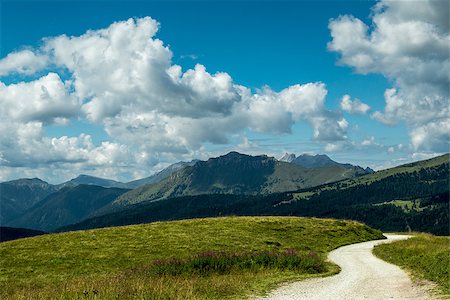 rolle pass - mountain path near Passo Rolle, Dolomiti - Italy Photographie de stock - Aubaine LD & Abonnement, Code: 400-07092104