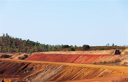 remnant - Copper mine tailings or refuse heaps remaining at a mine after the ore has been processed Stock Photo - Budget Royalty-Free & Subscription, Code: 400-07092144