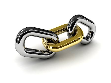 sibgat (artist) - Chain link isolated on white background. Concept 3D illustration. Stock Photo - Budget Royalty-Free & Subscription, Code: 400-07092266