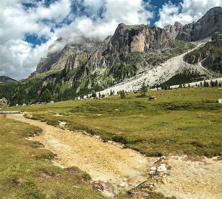 simsearch:400-07111499,k - Dolomiti, Val Venegia panorama with views of Mount Mulaz Stockbilder - Microstock & Abonnement, Bildnummer: 400-07092320