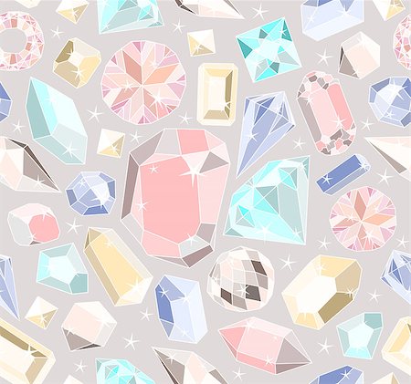 simsearch:400-06766855,k - Seamless pastel diamonds pattern. Background with colorful gemstones. Stock Photo - Budget Royalty-Free & Subscription, Code: 400-07092669