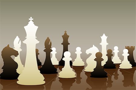 simsearch:400-04394601,k - Editable vector illustration of chess pieces in a game Foto de stock - Royalty-Free Super Valor e Assinatura, Número: 400-07092687