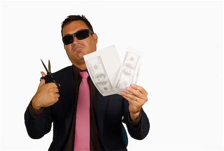 Macho type of guy counterfeiting dollar bank notes Stock Photo - Budget Royalty-Free & Subscription, Code: 400-07093168