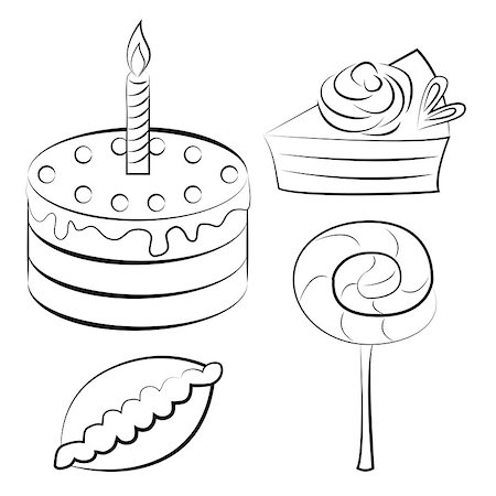Vector illustration. A set of sweets style sketch Stock Photo - Budget Royalty-Free & Subscription, Code: 400-07093369