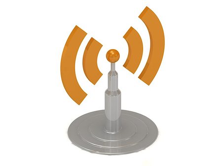 simsearch:400-04321465,k - antenna RSS on white background, 3D rendered Illustration Stock Photo - Budget Royalty-Free & Subscription, Code: 400-07093752