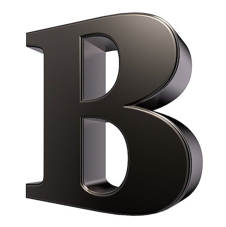 metal letter b on white background - 3d illustration Foto de stock - Super Valor sin royalties y Suscripción, Código: 400-07093892