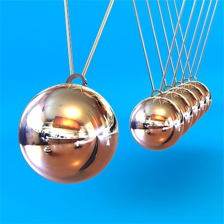 simsearch:400-05282436,k - A Colourful 3d Rendered Newtons Cradle Illustration against a Blue Background Fotografie stock - Microstock e Abbonamento, Codice: 400-07104082