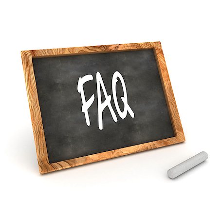 simsearch:400-06892352,k - A Colourful 3d Rendered Concept Illustration showing "FAQ" writen on a Blackboard with white chalk Photographie de stock - Aubaine LD & Abonnement, Code: 400-07104122