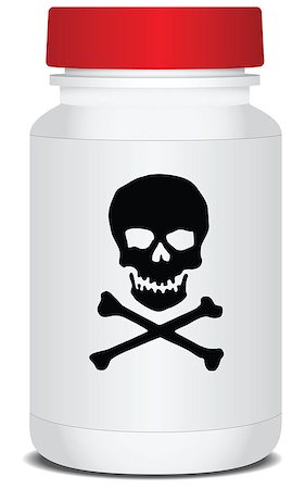 simsearch:400-04902997,k - Drug packaging with a warning about the poison. Vector illustration. Photographie de stock - Aubaine LD & Abonnement, Code: 400-07104180