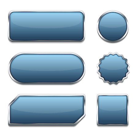 simsearch:400-05749892,k - Set of blue web buttons, vector eps10 illustration Stock Photo - Budget Royalty-Free & Subscription, Code: 400-07104231