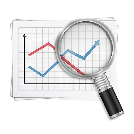 simsearch:400-06202045,k - Magnifying glass and charts on the paper, vector eps10 illustration Foto de stock - Super Valor sin royalties y Suscripción, Código: 400-07104232