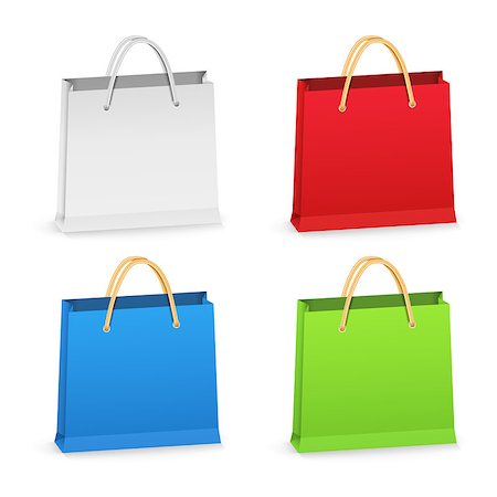 recycling fashion - Colored paper shopping bags, vector eps10 illustration Stock Photo - Budget Royalty-Free & Subscription, Code: 400-07104246