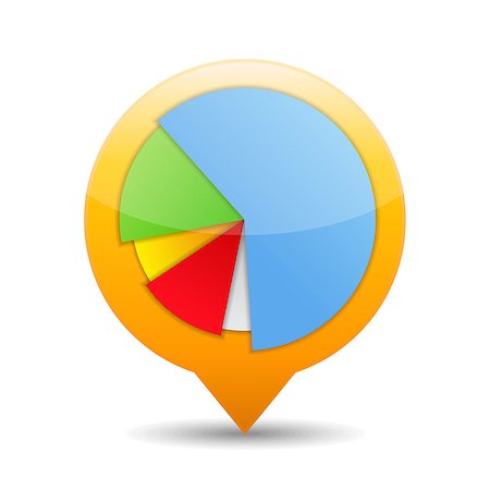 simsearch:400-08750925,k - Pie chart icon, vector eps10 illustration Stock Photo - Budget Royalty-Free & Subscription, Code: 400-07104267