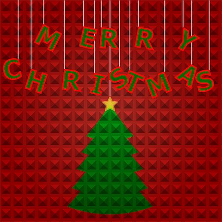 plié - Hanging Merry Christmas with pyramids background, stock vector Foto de stock - Super Valor sin royalties y Suscripción, Código: 400-07104755