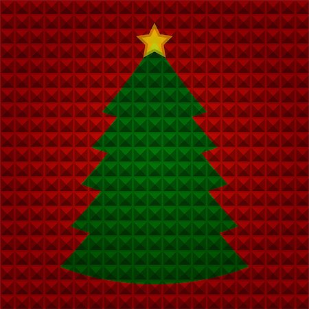 plié - Christmas tree with pyramids background, stock vector Foto de stock - Super Valor sin royalties y Suscripción, Código: 400-07104752