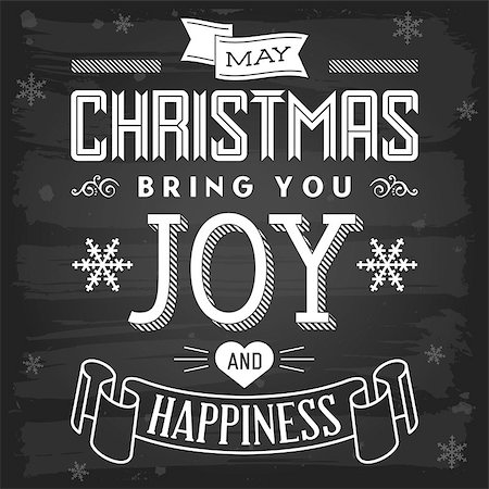 Christmas greetings chalkboard. EPS-10 vector with transparency. Stock Photo - Budget Royalty-Free & Subscription, Code: 400-07105178