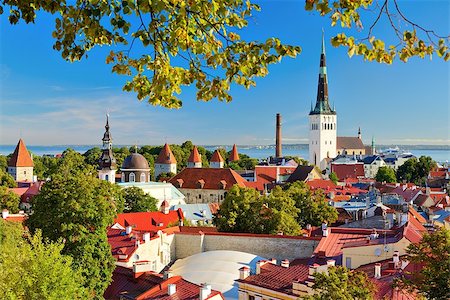 Skyline of Tallinn, Estonia at the old city. Stock Photo - Budget Royalty-Free & Subscription, Code: 400-07105209