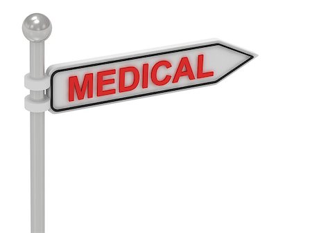 simsearch:400-03917668,k - MEDICAL arrow sign with letters on isolated white background Photographie de stock - Aubaine LD & Abonnement, Code: 400-07105424