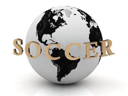 simsearch:400-08372849,k - SOCCER abstraction inscription around earth on a white background Stock Photo - Budget Royalty-Free & Subscription, Code: 400-07105437