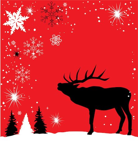 vector reindeer Stock Photo - Budget Royalty-Free & Subscription, Code: 400-07105464