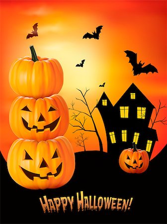 Halloween background. Vector Foto de stock - Super Valor sin royalties y Suscripción, Código: 400-07105507