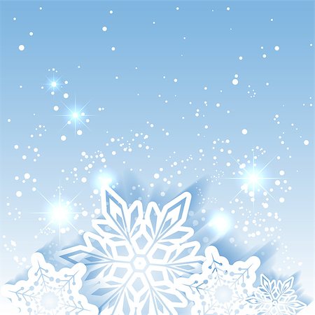 silver and white stars background - Sparkling Christmas Star Snowflake Greeting Card Stock Photo - Budget Royalty-Free & Subscription, Code: 400-07105557