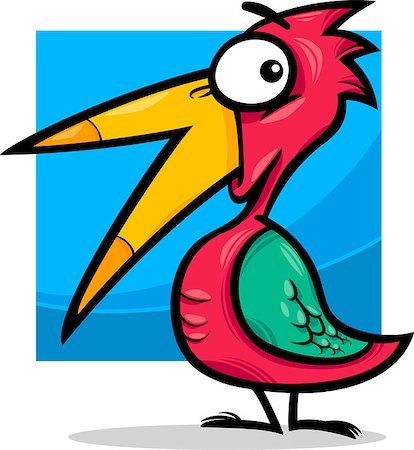 simsearch:400-04717503,k - Cartoon Illustration of Cute Little Exotic Bird Stockbilder - Microstock & Abonnement, Bildnummer: 400-07105567