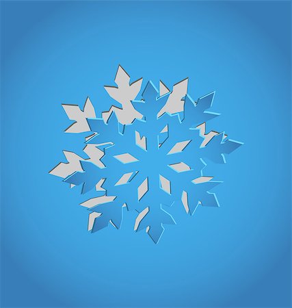paper cut illustration - Illustration cut out Christmas snowflake, blue paper - vector Stock Photo - Budget Royalty-Free & Subscription, Code: 400-07105740