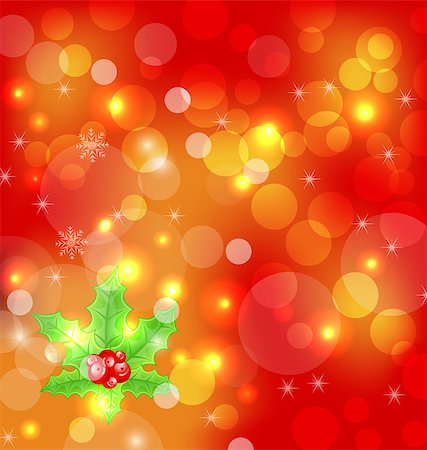 simsearch:400-08113383,k - Illustration Christmas holiday wallpaper with decoration - vector Stock Photo - Budget Royalty-Free & Subscription, Code: 400-07105821