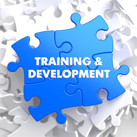 elearning - Training and Development Written on Blue Puzzle Pieces. Educational Concept.  3D Render. Stock Photo - Budget Royalty-Free & Subscription, Code: 400-07106034