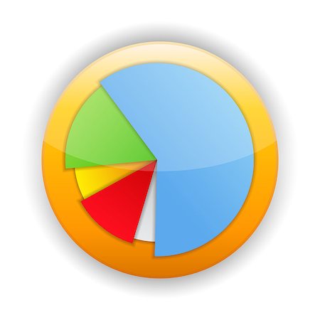 simsearch:400-08750925,k - Pie chart icons, vector eps10 illustration Stock Photo - Budget Royalty-Free & Subscription, Code: 400-07106090
