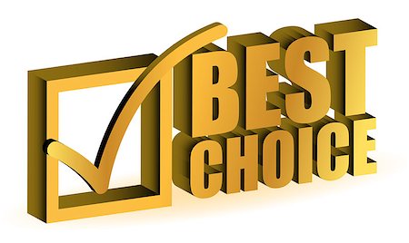 best choice golden illustration sign isolated over white Stock Photo - Budget Royalty-Free & Subscription, Code: 400-07106219