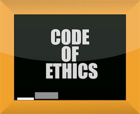 Code of ethics blackboard illustration design over white Foto de stock - Super Valor sin royalties y Suscripción, Código: 400-07106242
