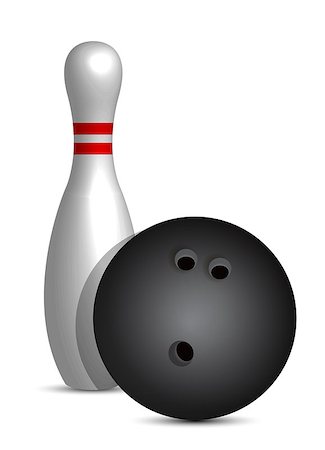 simsearch:400-04309950,k - bowling ball and pin illustration Foto de stock - Royalty-Free Super Valor e Assinatura, Número: 400-07106287