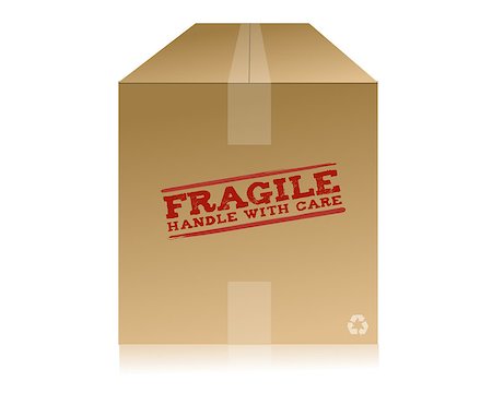 fragile handle with care box Stock Photo - Budget Royalty-Free & Subscription, Code: 400-07106304