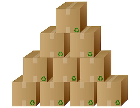 simsearch:400-05738922,k - A pile of closed recycled boxes. Vector file also available. Stockbilder - Microstock & Abonnement, Bildnummer: 400-07106314