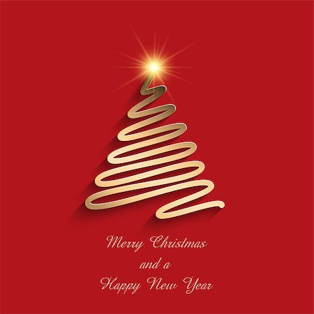 Christmas background with scribble tree design and text Stock Photo - Budget Royalty-Free & Subscription, Code: 400-07106346