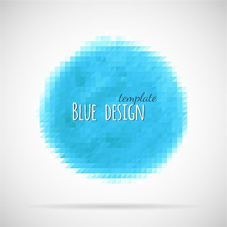 simsearch:400-08097865,k - Vector illustration of Blue triangle banner Foto de stock - Super Valor sin royalties y Suscripción, Código: 400-07106389