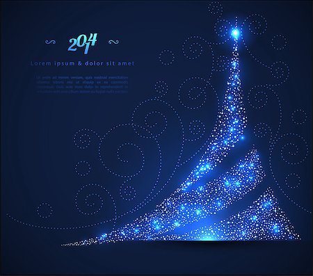 Vector illustration of Xmas tree Photographie de stock - Aubaine LD & Abonnement, Code: 400-07106411