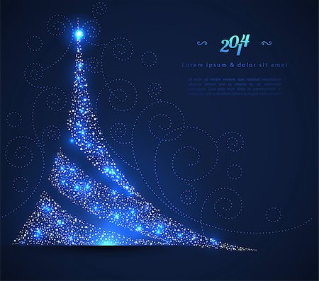 Vector illustration of Xmas tree Photographie de stock - Aubaine LD & Abonnement, Code: 400-07106412