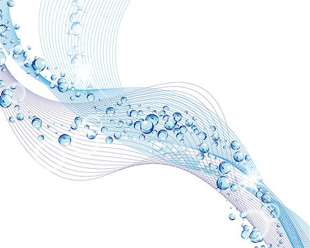 Water ripple background with bubbles. Vector illustration with transparency and meshes  EPS 10. Foto de stock - Super Valor sin royalties y Suscripción, Código: 400-07106479