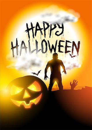 spooky night sky - Happy Halloween Background vector with spooky elements. Stock Photo - Budget Royalty-Free & Subscription, Code: 400-07106723