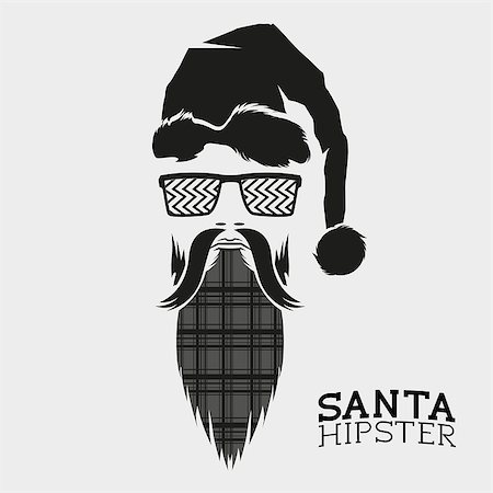 Santa Hipster, vector illustration design. Stock Photo - Budget Royalty-Free & Subscription, Code: 400-07106748