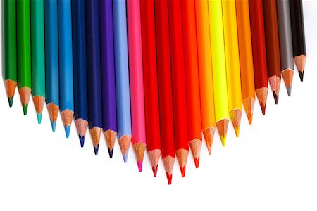 simsearch:400-07485953,k - Many colored pencils Stockbilder - Microstock & Abonnement, Bildnummer: 400-07106759