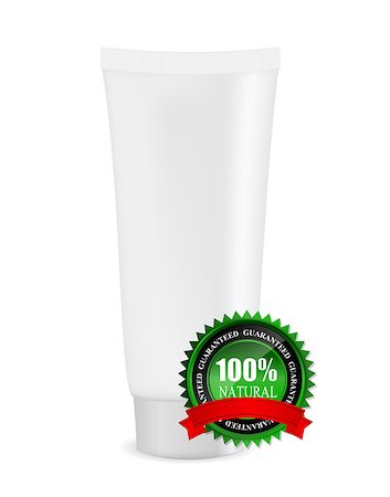 simsearch:400-04806901,k - White cream tube with natural sign vector illustration Foto de stock - Royalty-Free Super Valor e Assinatura, Número: 400-07106862