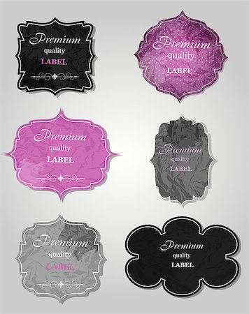 aged paper labels vector illustration Stock Photo - Budget Royalty-Free & Subscription, Code: 400-07106871