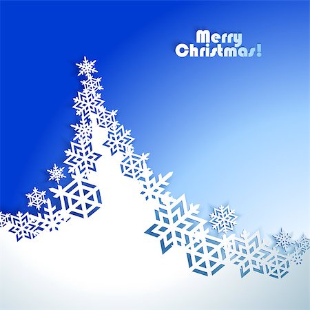 Abstract Christmas winter Background with paper christmas tree Stock Photo - Budget Royalty-Free & Subscription, Code: 400-07106918